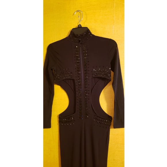 KIKI RIKI CUT-OUT SIDE HIGH NECKLINE GOWN - Picture 4 of 7